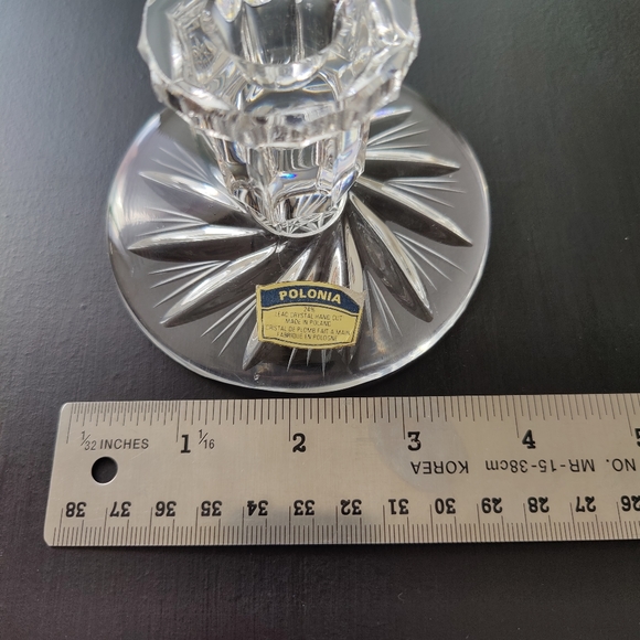 Pair of vintage | Pinwheel Crystal 🕯️ Candle stick holders | made in Poland - Picture 14 of 16